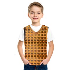 Halloween Squares Plaid Orange Kids  Sportswear by Mariart