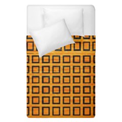 Halloween Squares Plaid Orange Duvet Cover Double Side (single Size) by Mariart