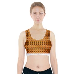 Halloween Squares Plaid Orange Sports Bra With Pocket by Mariart