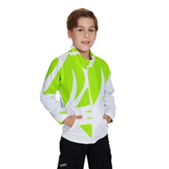 Leaf Green White Wind Breaker (kids) by Mariart