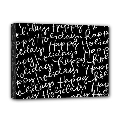 Happy Holidays Deluxe Canvas 16  X 12   by Mariart