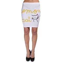 Lemon Animals Cat Orange Bodycon Skirt by Mariart