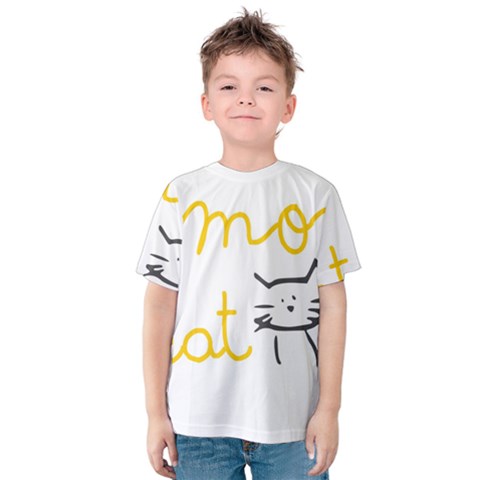 Lemon Animals Cat Orange Kids  Cotton Tee by Mariart