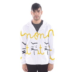 Lemon Animals Cat Orange Hooded Wind Breaker (men) by Mariart