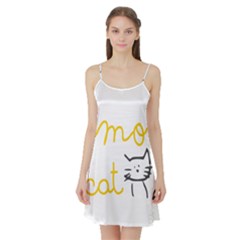 Lemon Animals Cat Orange Satin Night Slip by Mariart