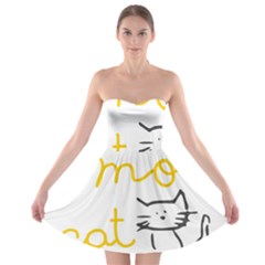 Lemon Animals Cat Orange Strapless Bra Top Dress by Mariart