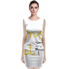 Lemon Animals Cat Orange Classic Sleeveless Midi Dress by Mariart