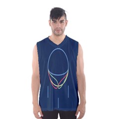 Line Light Blue Green Red Yellow Men s Basketball Tank Top by Mariart