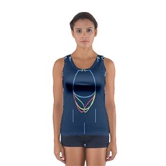 Line Light Blue Green Red Yellow Women s Sport Tank Top  by Mariart