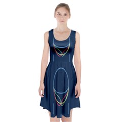 Line Light Blue Green Red Yellow Racerback Midi Dress by Mariart