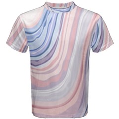 Marble Abstract Texture With Soft Pastels Colors Blue Pink Grey Men s Cotton Tee by Mariart