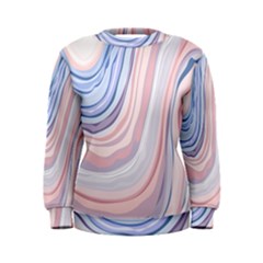 Marble Abstract Texture With Soft Pastels Colors Blue Pink Grey Women s Sweatshirt by Mariart