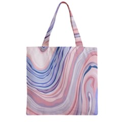 Marble Abstract Texture With Soft Pastels Colors Blue Pink Grey Zipper Grocery Tote Bag by Mariart