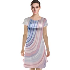 Marble Abstract Texture With Soft Pastels Colors Blue Pink Grey Cap Sleeve Nightdress by Mariart