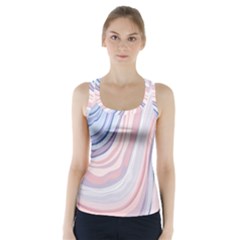 Marble Abstract Texture With Soft Pastels Colors Blue Pink Grey Racer Back Sports Top by Mariart