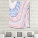 Marble Abstract Texture With Soft Pastels Colors Blue Pink Grey Medium Tapestry View2