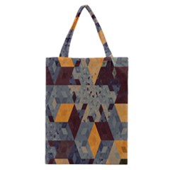 Apophysis Isometric Tessellation Orange Cube Fractal Triangle Classic Tote Bag by Mariart