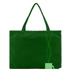 Mug Green Hot Tea Coffe Medium Tote Bag