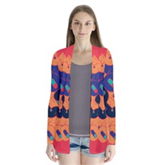 Plaid Red Sign Orange Blue Cardigans by Mariart