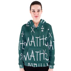 Maths School Multiplication Additional Shares Women s Zipper Hoodie by Mariart