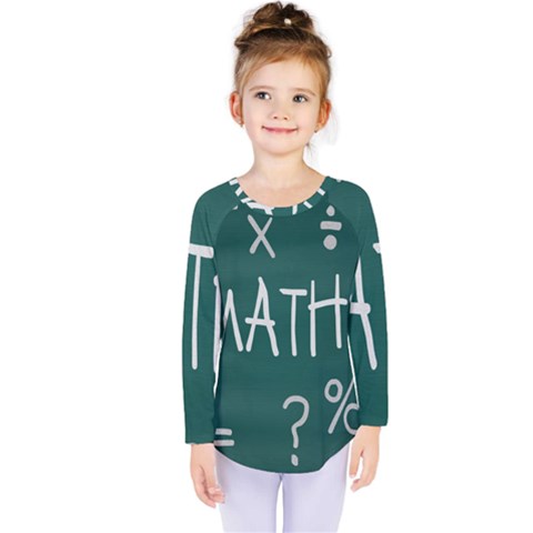 Maths School Multiplication Additional Shares Kids  Long Sleeve Tee by Mariart