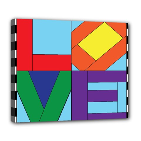 Rainbow Love Deluxe Canvas 24  X 20  