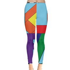 Rainbow Love Leggings  by Mariart