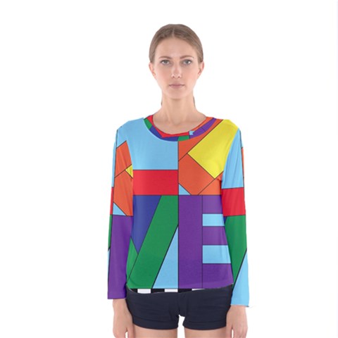 Rainbow Love Women s Long Sleeve Tee by Mariart