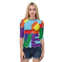 Rainbow Love Quarter Sleeve Tee