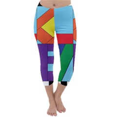 Rainbow Love Capri Winter Leggings 