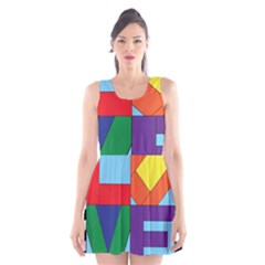 Rainbow Love Scoop Neck Skater Dress by Mariart