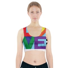 Rainbow Love Sports Bra With Pocket