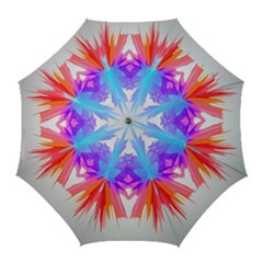 Poly Symmetry Spot Paint Rainbow Golf Umbrellas by Mariart