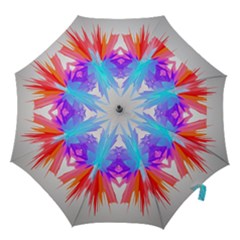 Poly Symmetry Spot Paint Rainbow Hook Handle Umbrellas (large) by Mariart