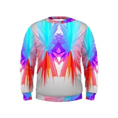 Poly Symmetry Spot Paint Rainbow Kids  Sweatshirt by Mariart