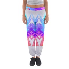 Poly Symmetry Spot Paint Rainbow Women s Jogger Sweatpants by Mariart