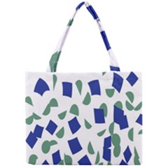 Scatter Geometric Brush Blue Gray Mini Tote Bag by Mariart