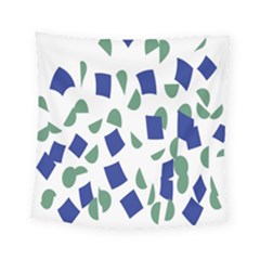 Scatter Geometric Brush Blue Gray Square Tapestry (small) by Mariart