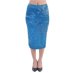 Colors Velvet Midi Pencil Skirt