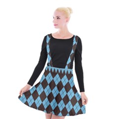 Pattern Suspender Skater Skirt