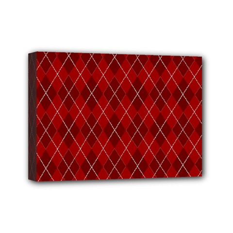 Plaid Pattern Mini Canvas 7  X 5  by Valentinaart