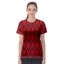 Plaid pattern Women s Sport Mesh Tee View1