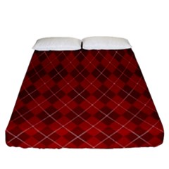 Plaid Pattern Fitted Sheet (california King Size)