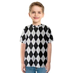 Plaid Pattern Kids  Sport Mesh Tee