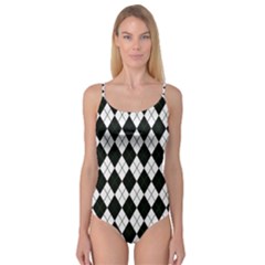 Plaid Pattern Camisole Leotard 