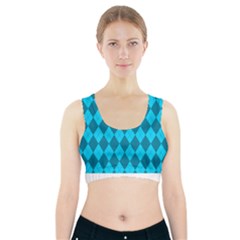 Plaid Pattern Sports Bra With Pocket