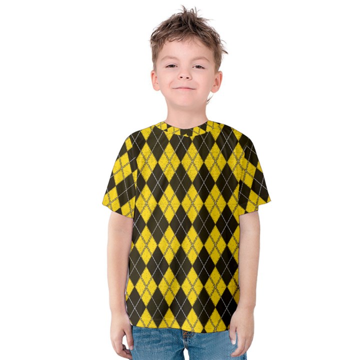 Plaid pattern Kids  Cotton Tee