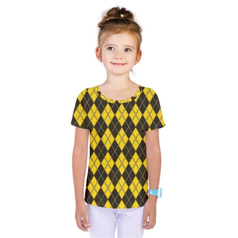 Plaid Pattern Kids  One Piece Tee by Valentinaart