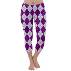 Plaid Pattern Capri Winter Leggings  by Valentinaart