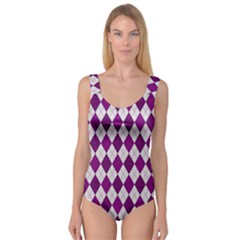 Plaid Pattern Princess Tank Leotard 